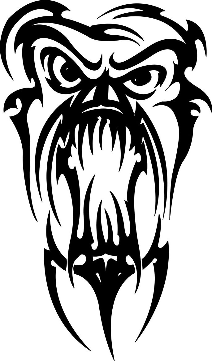 Tribal Dragon Face Tattoo Design | Fresh 2017 Tattoos Ideas