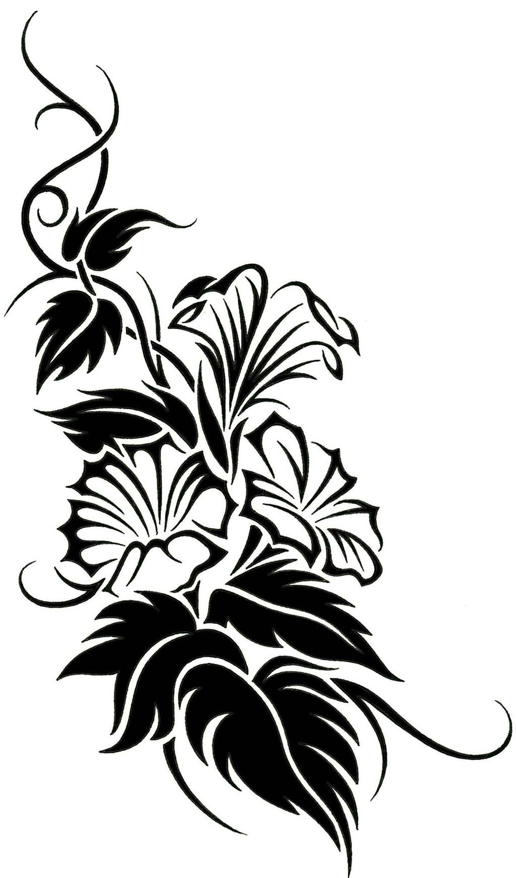 Newest Tribal Rose Vine Tattoo Design: Real Photo, Pictures ...