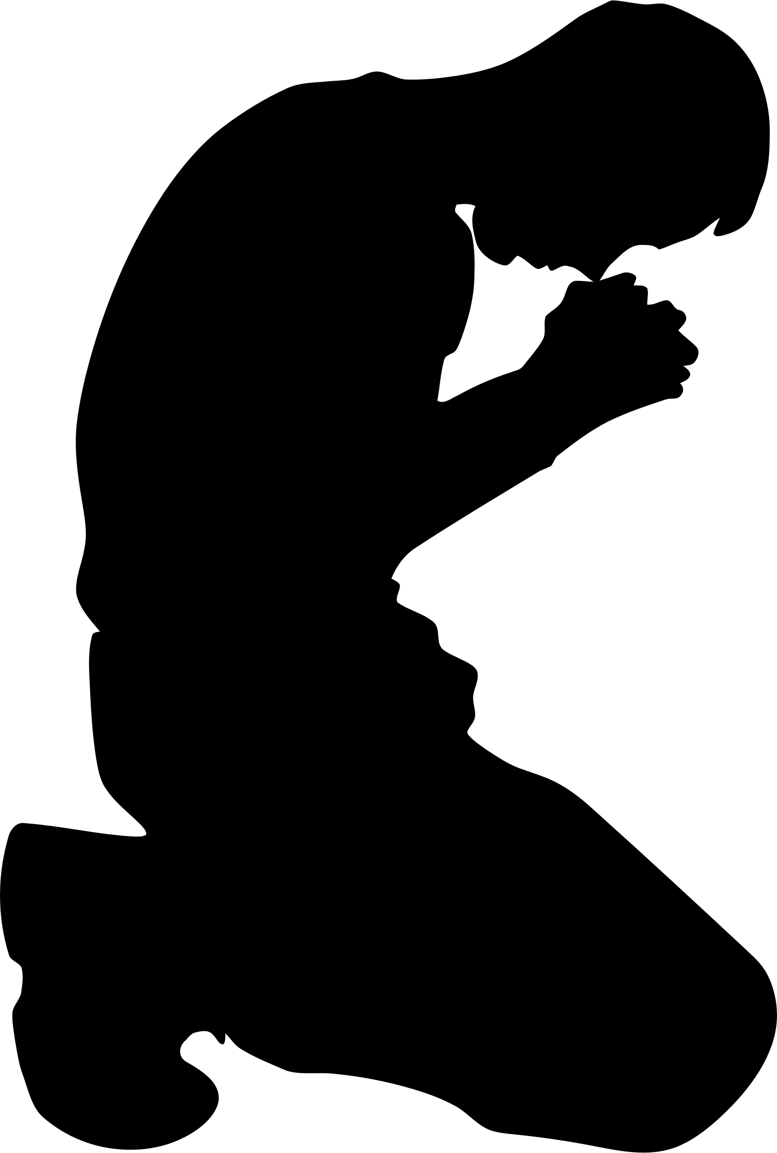 Kneeling silhouette clipart