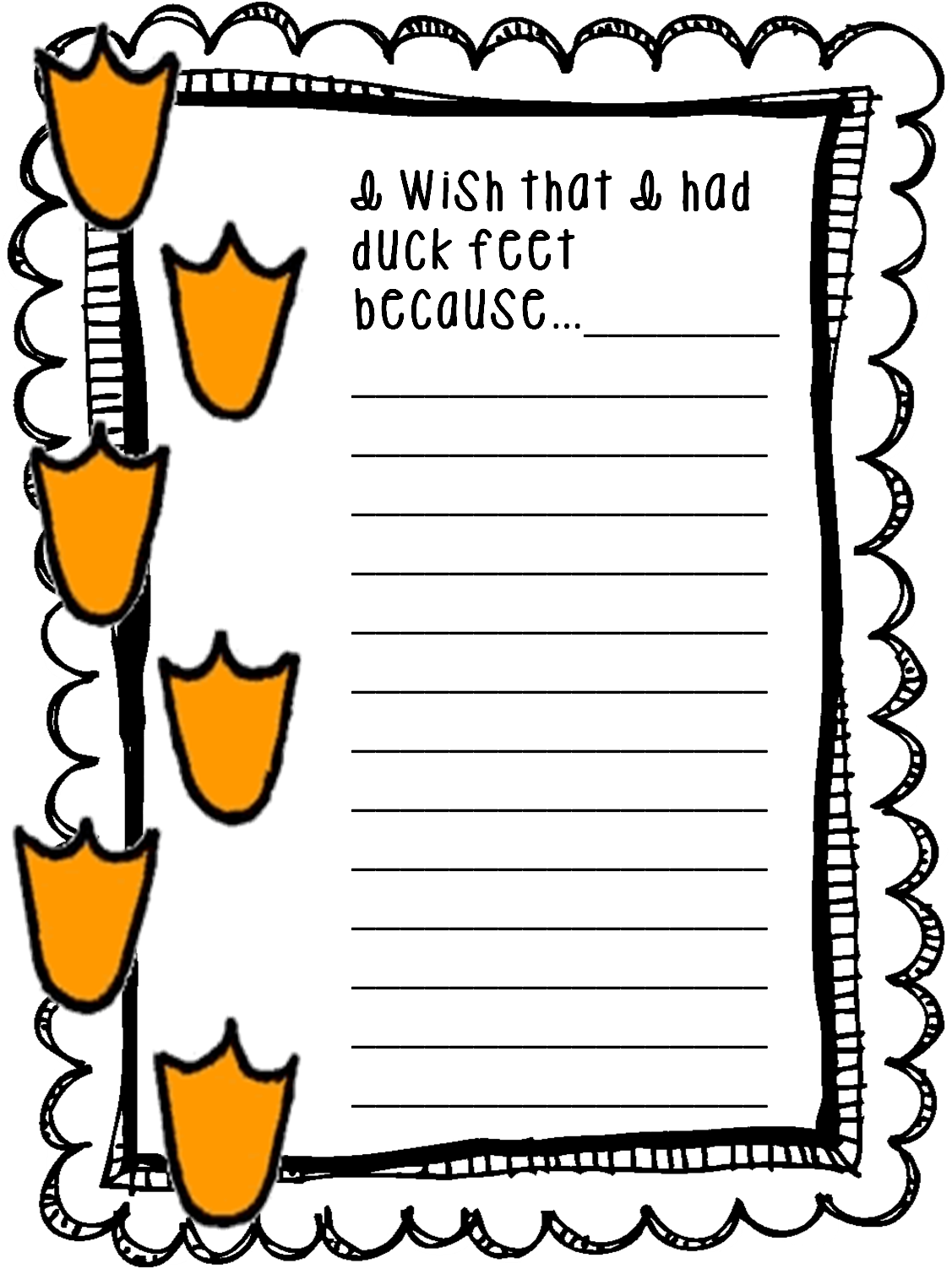 First Grade Wow: I Wish That I Had Duck Feet!!