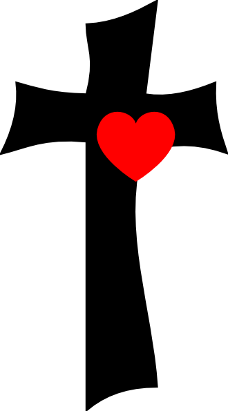 Cross With Love Clip Art - vector clip art online ...
