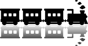 Train Clipart Image - Cartoon drawing of a choo-choo train steam ...