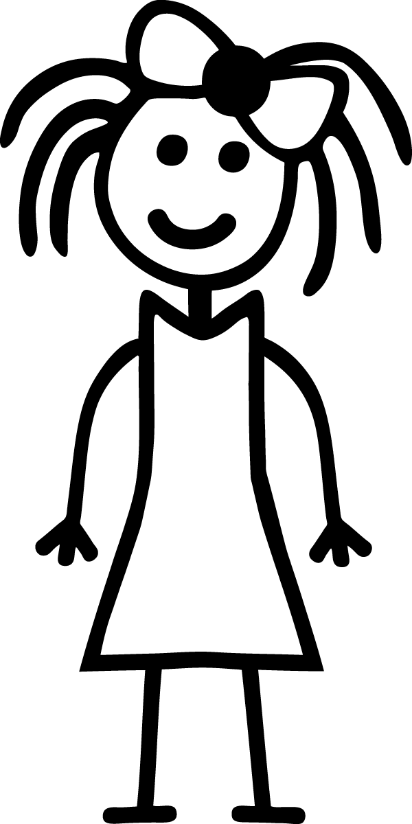 Girl Stick Figure Clip Art