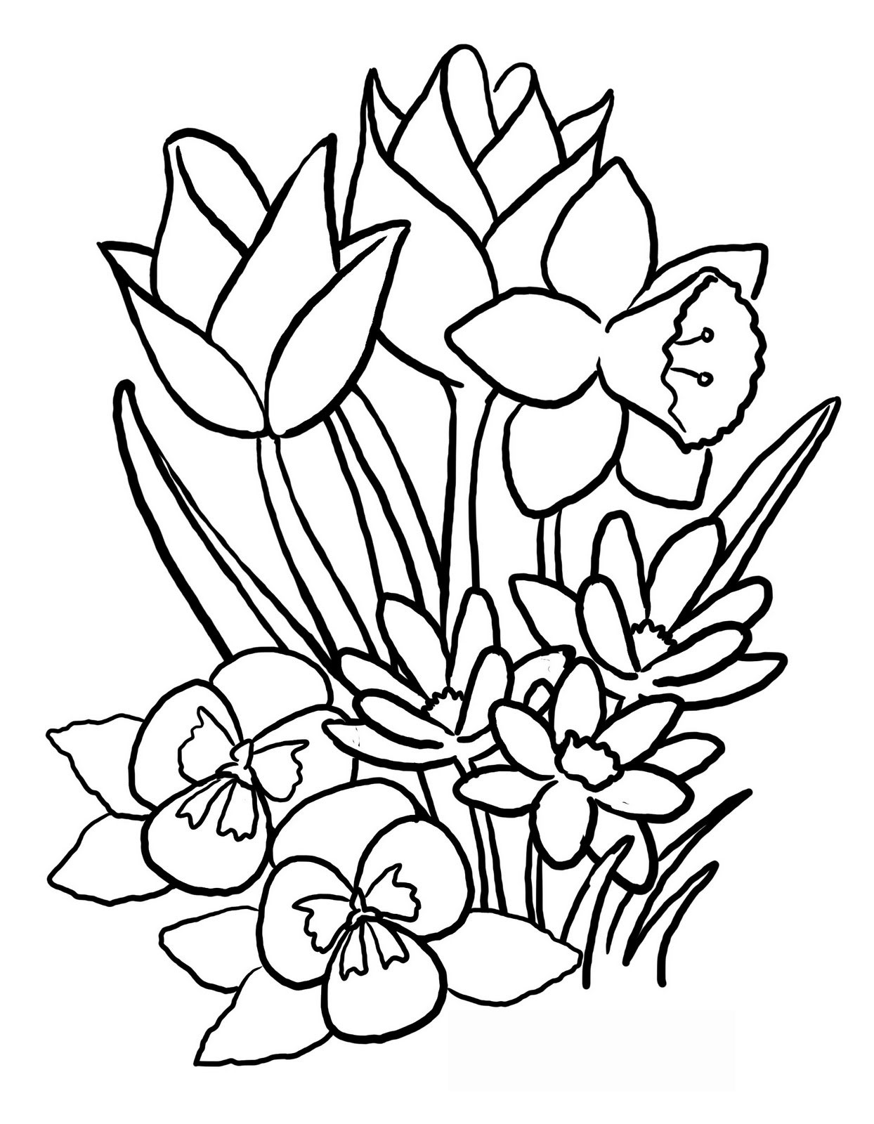 Drawings Of Spring Flowers
