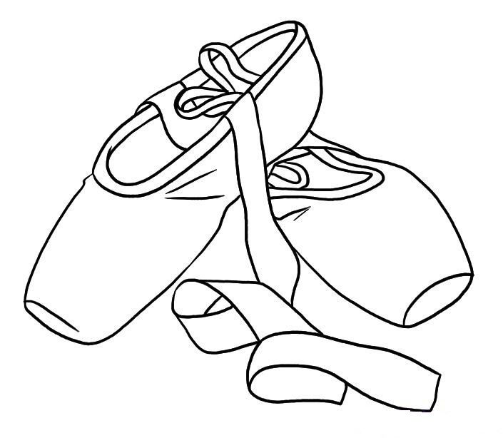 Princess ballet shoes coloring page | Dancers | Pinterest