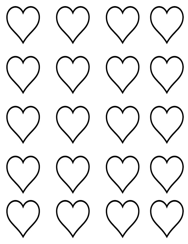 Printable hearts template
