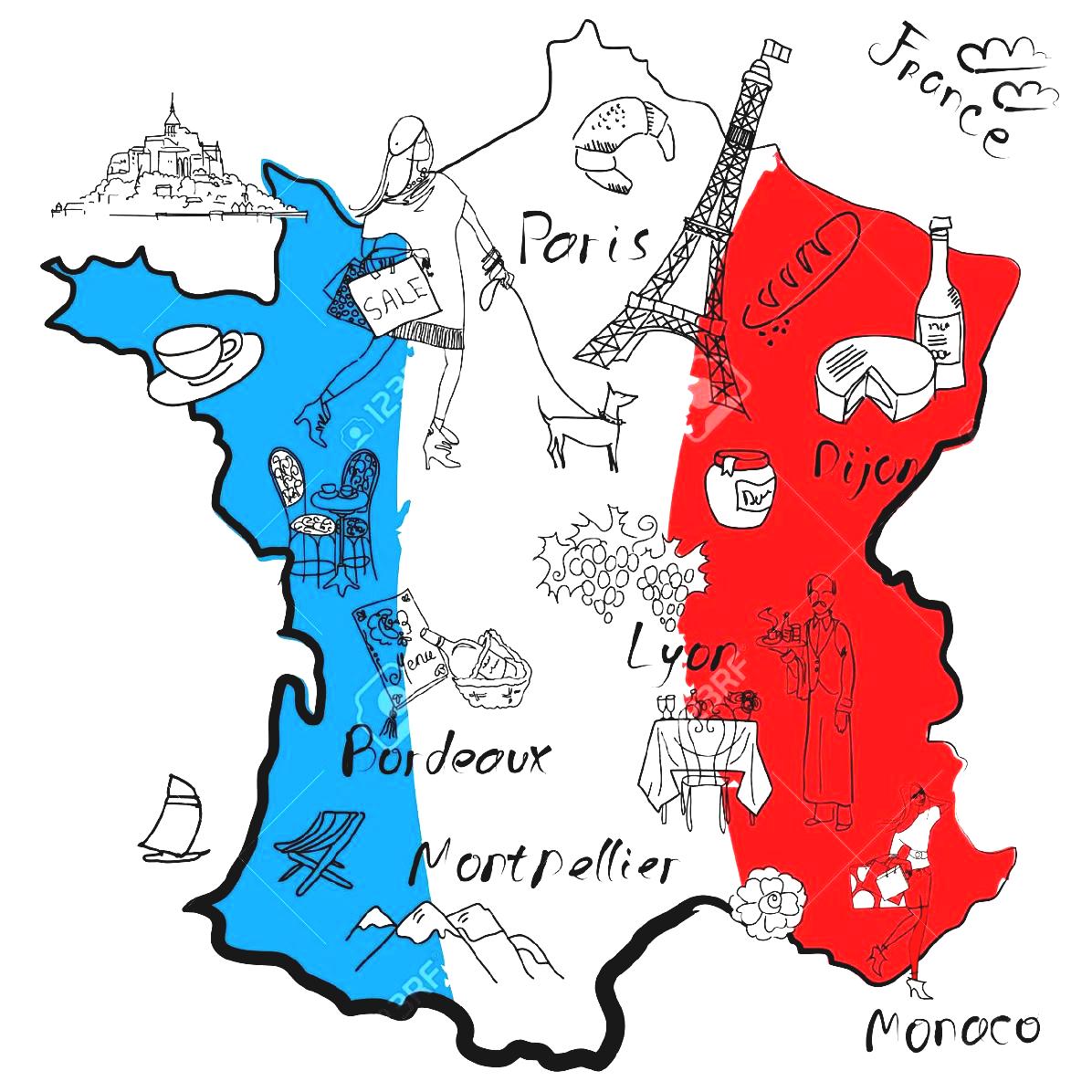 France Map Stock Photos Pictures Royalty Free Images Stylized Of ...