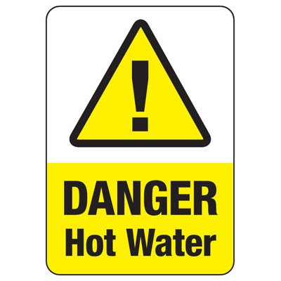 Temperature Warning Signs - Caution Hot Water from Seton.com ...