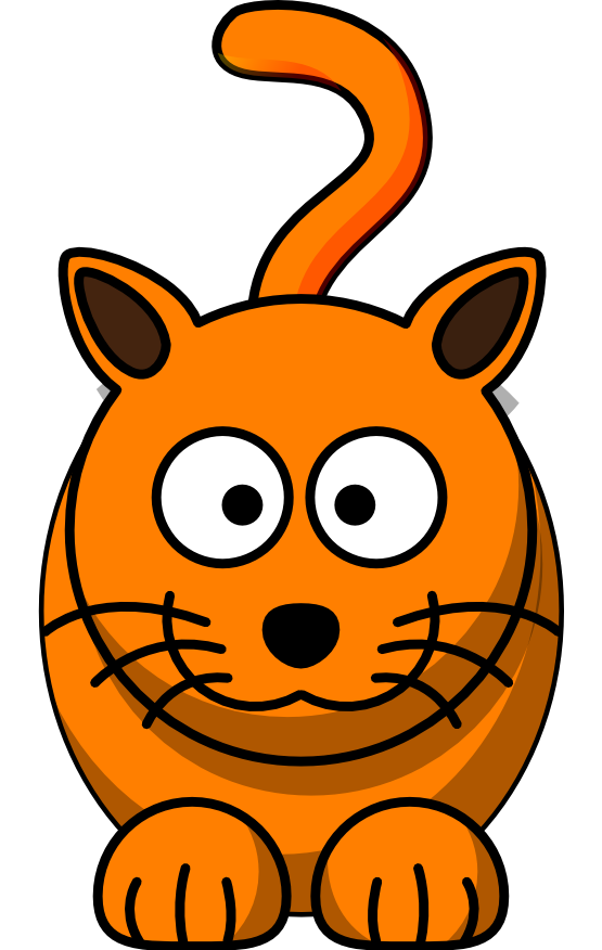 Orange cat clipart