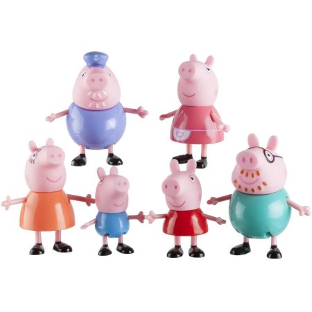 Peppa Pig Family Figures, 6-Pack - Walmart.com