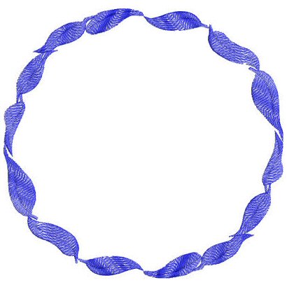 Border Frame Embroidery Designs:- Gum Leaves Oval Frame Border ...