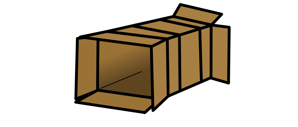 Fluffle Sliding Into a Box