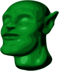 alien head science fiction fantasy space - vector Clip Art