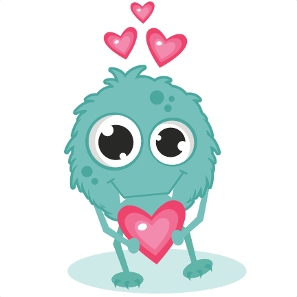 Monster In Love SVG cutting files monster svg cut cute monster ...