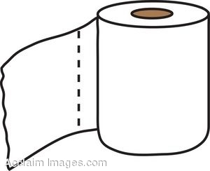 Toilet paper clipart black and white