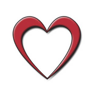 Love shape clip art