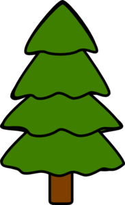4 Layer Green Fir Tree Clip Art - vector clip art ...