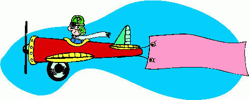 Image of Airplane with Banner Clipart #10619, Clipart Plane With ...