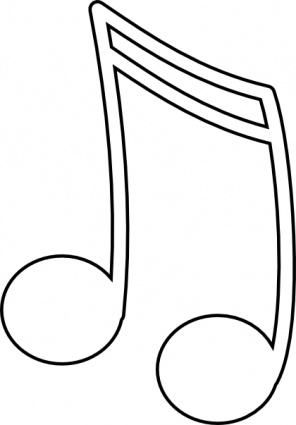 Clipart outline of music note