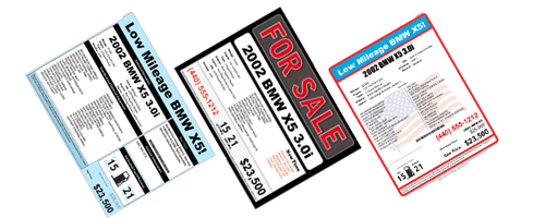 Customize My Window Sticker to Advertise My Car - WindowSticker.us