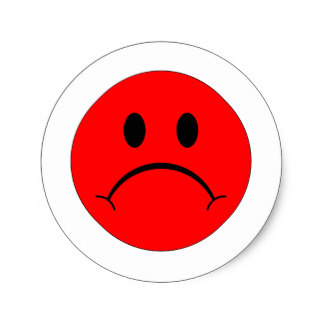 Sad Face Stickers | Zazzle