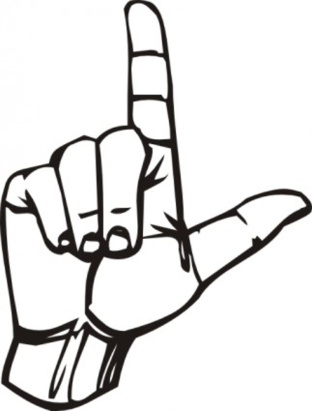 Sign Language L Clip Art image - vector clip art online, royalty ...