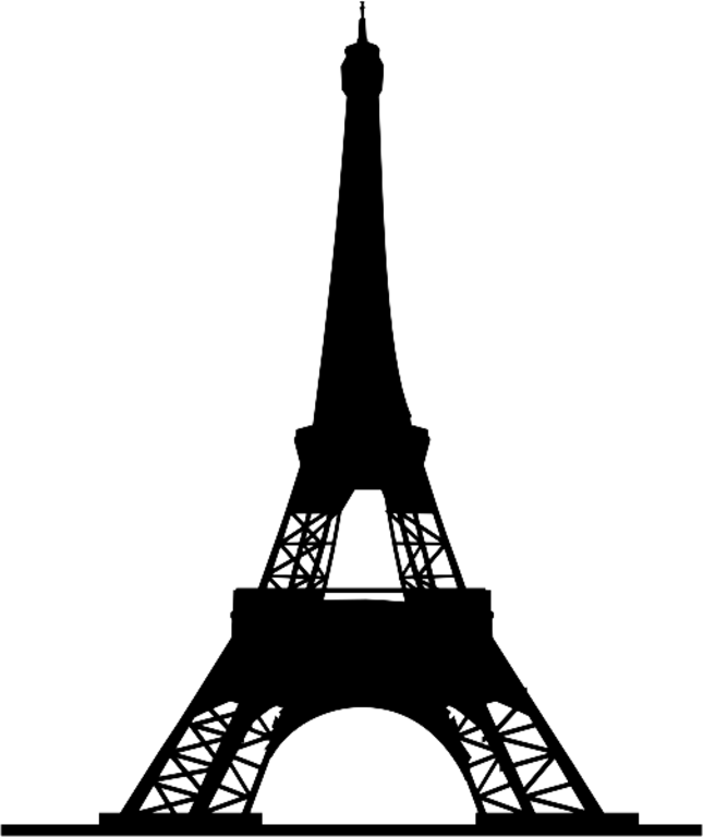 Eiffel tower outline clip art