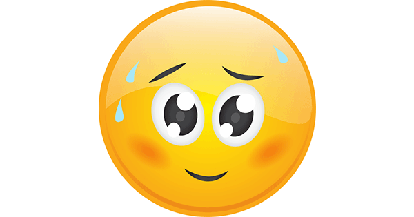 Sweating Smiley - Facebook Symbols and Chat Emoticons