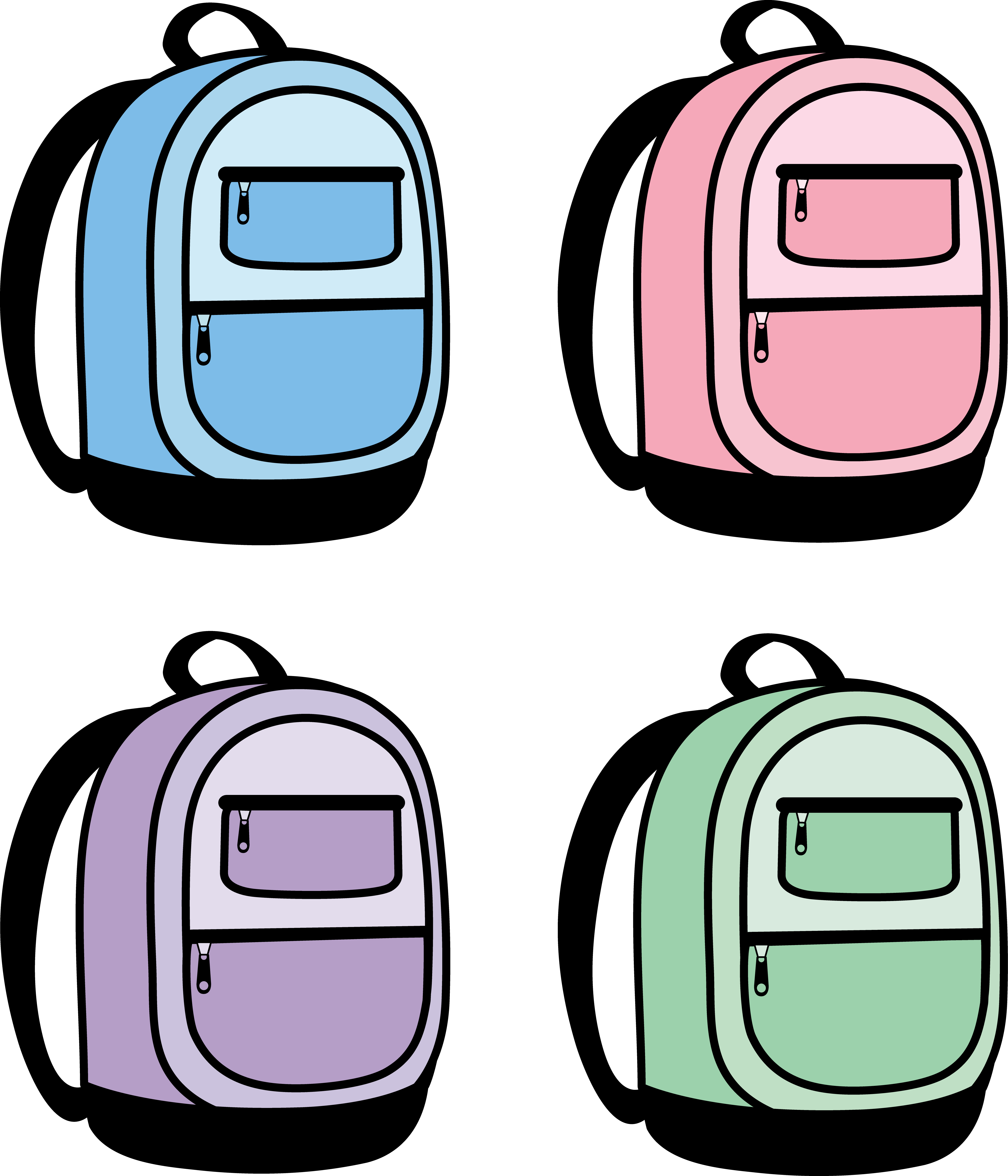 School Backpack Clipart - Free Clipart Images
