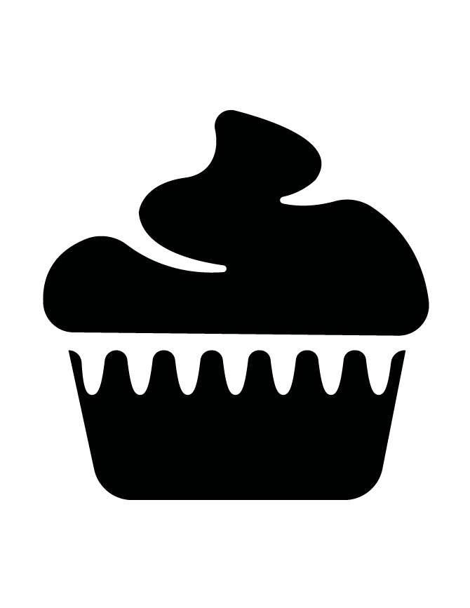 Cupcake Silhouette 8 | H &amp; M Coloring Pages