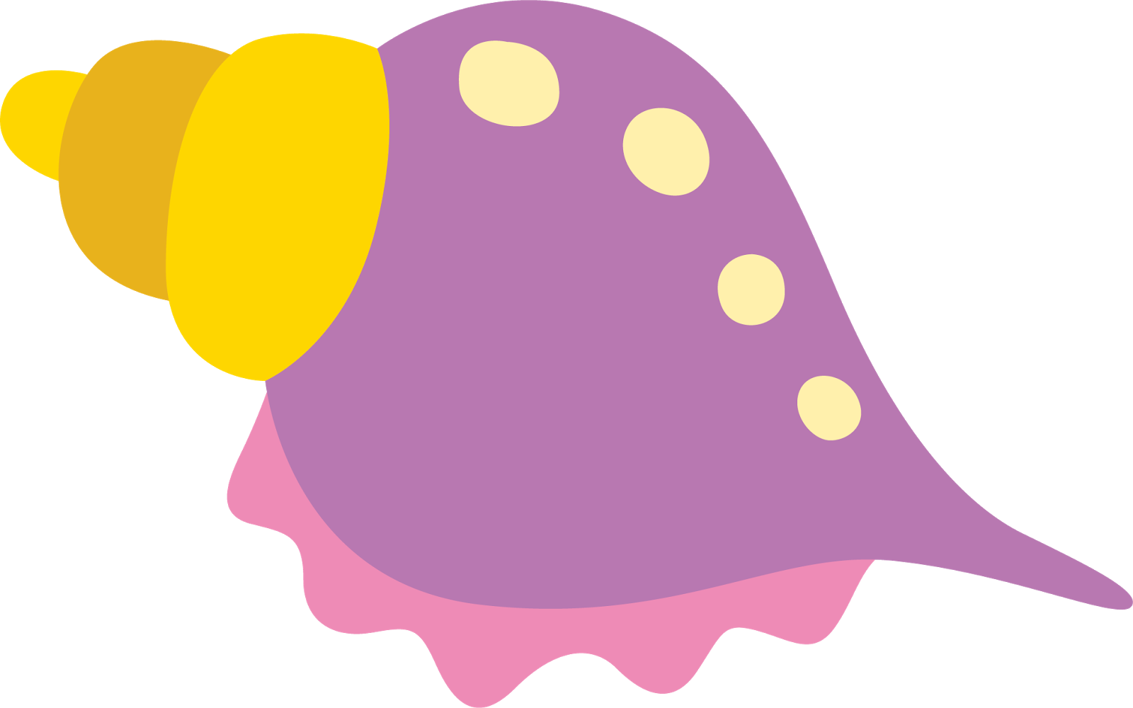 Colorful seashell clipart