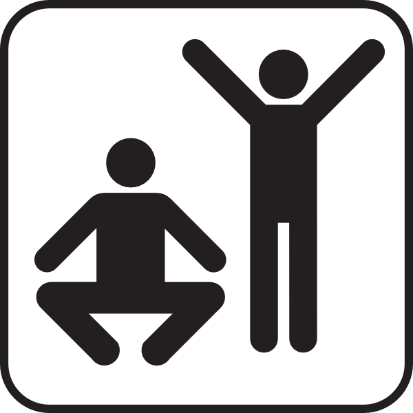 Physical Activity Black And White Clipart