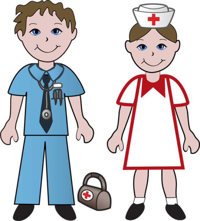 Clip art, Nurses and A doctor