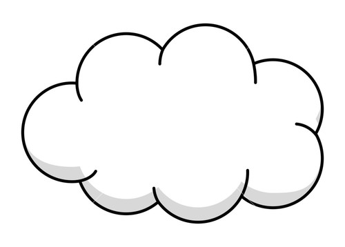 Fluffy cloud clipart