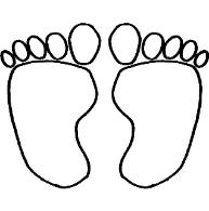 footprint cut out pattern