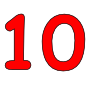 Ten Outline for Classroom / Therapy Use - Great Ten Clipart