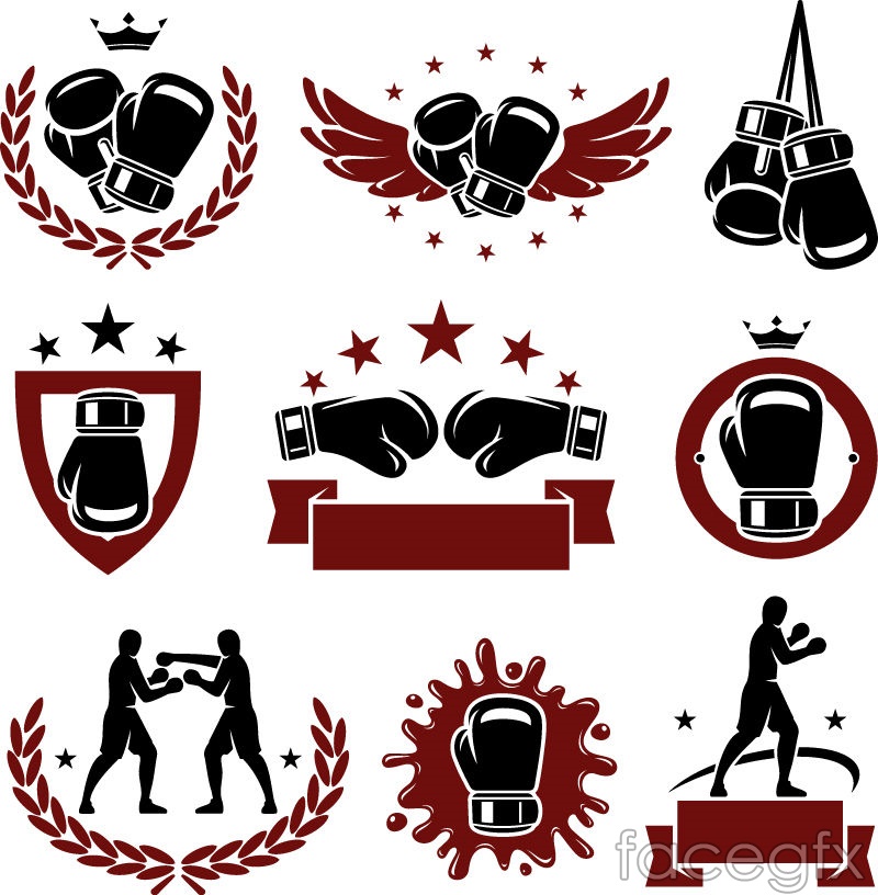 Exquisite boxing logo vector | Free download