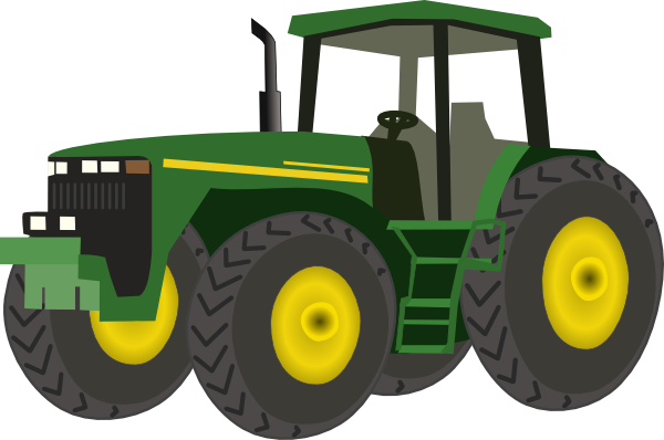Tractor trailer clipart green