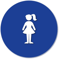 Girls Bathroom Door ADA Signs | ADASignDepot.com
