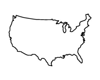 usa outline – Etsy