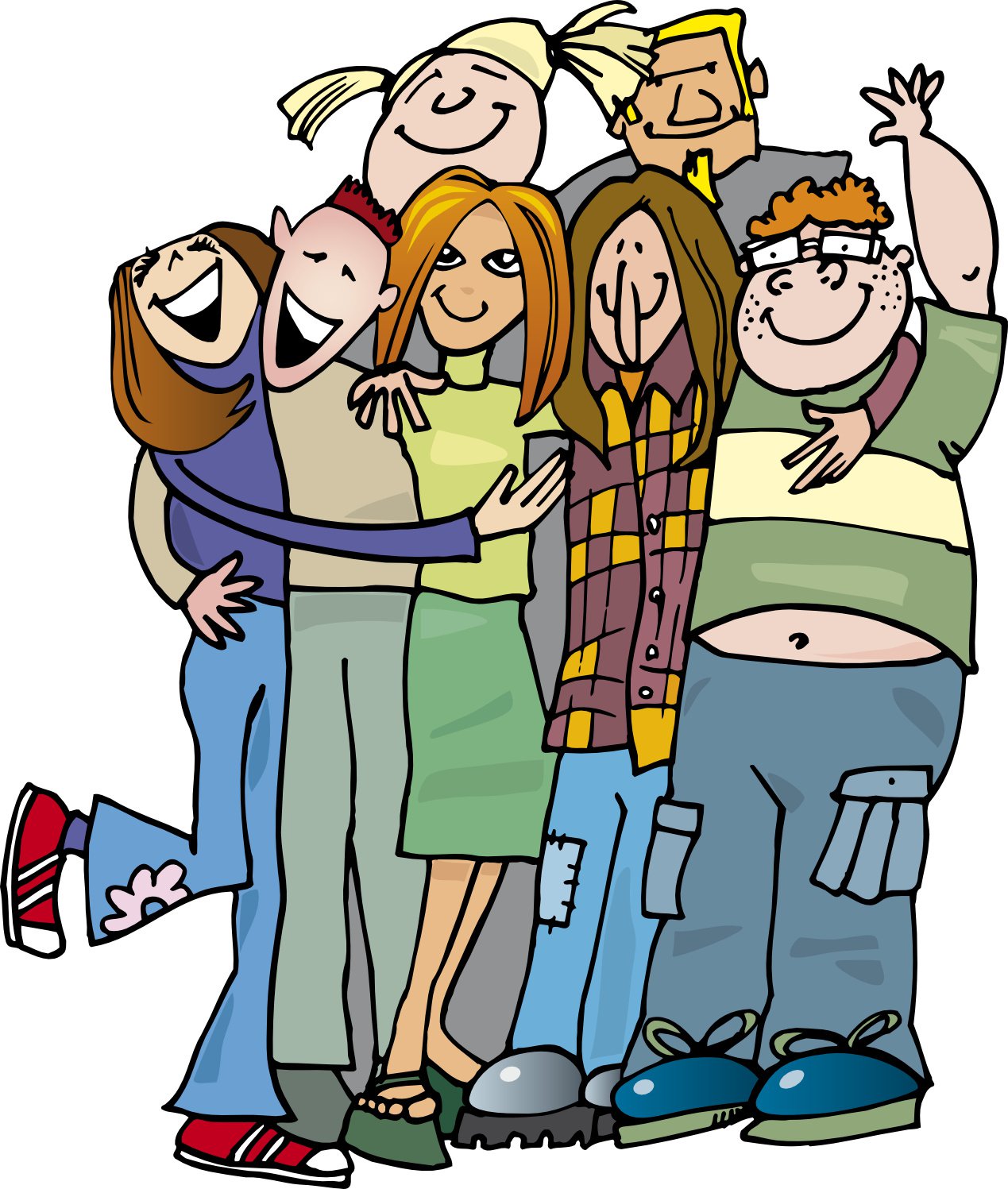 Group Of Friends Clipart - Tumundografico