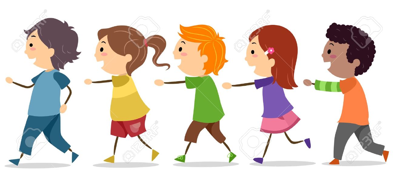 Free people standing in line clipart
