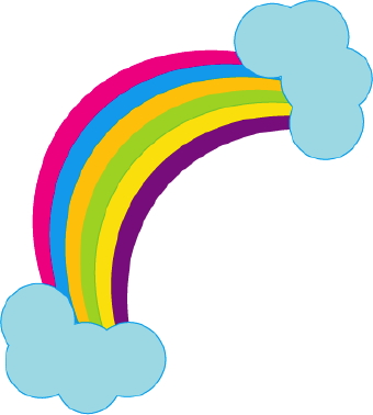 Rainbow And Clouds clip art