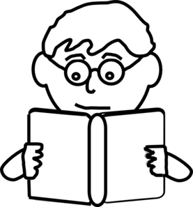 Kids Reading Clipart Black And White - Free ...