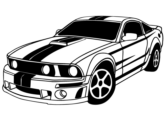 Muscle Car Wall Sticker - innovative home decoration - Wall ...