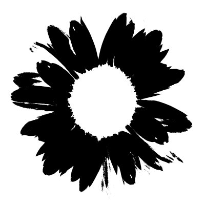 Black And White Abstract Daisy Mixed Media at ArtistRising.