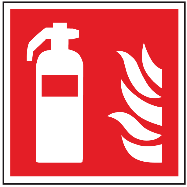 Fire extinguisher symbol sign