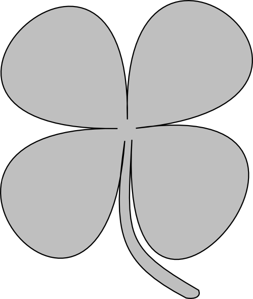 Shamrock Outline clip art - vector clip art online, royalty free ...
