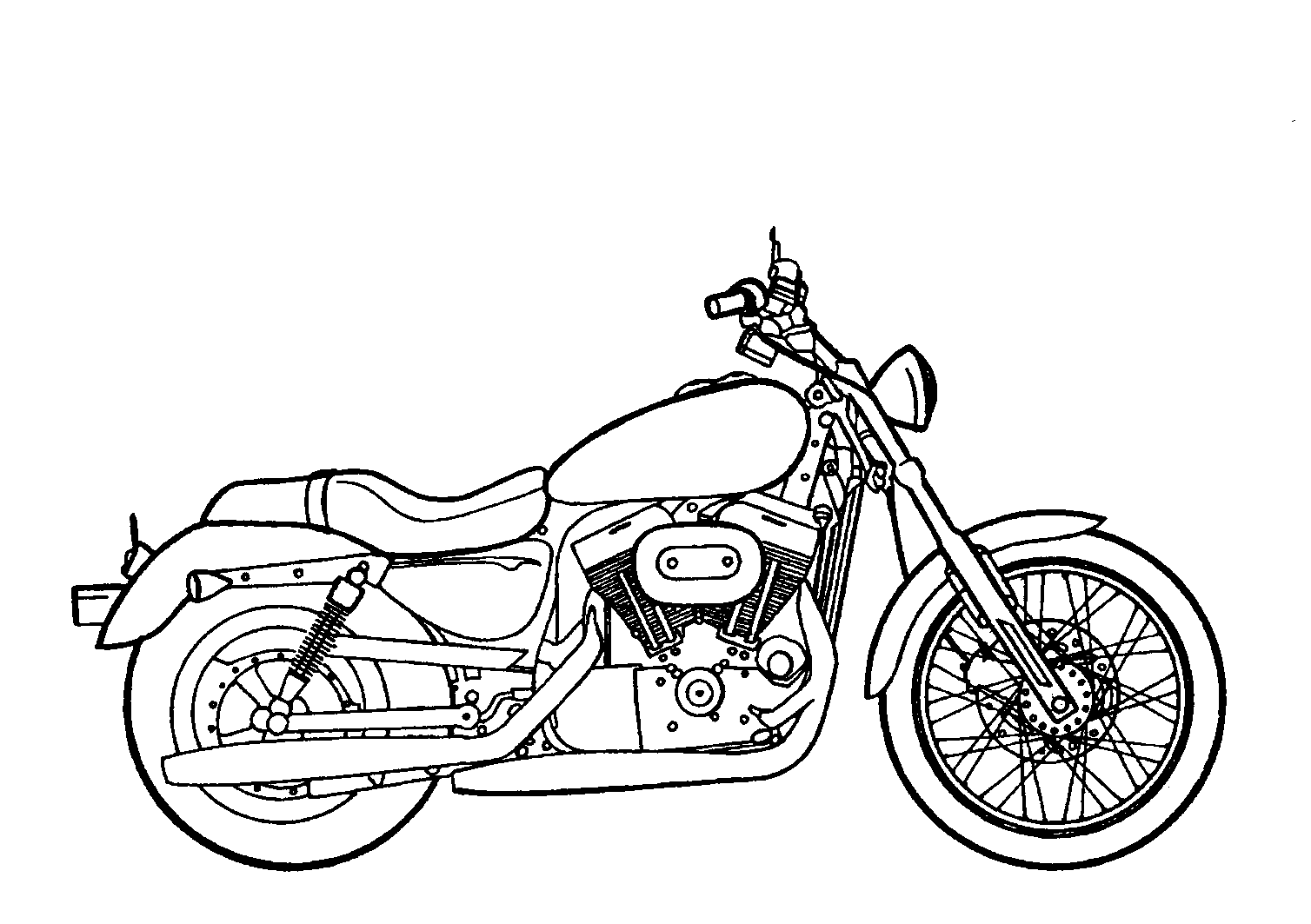 colours drawing wallpaper: Beautiful Motorcycle Coloring Colour ...
