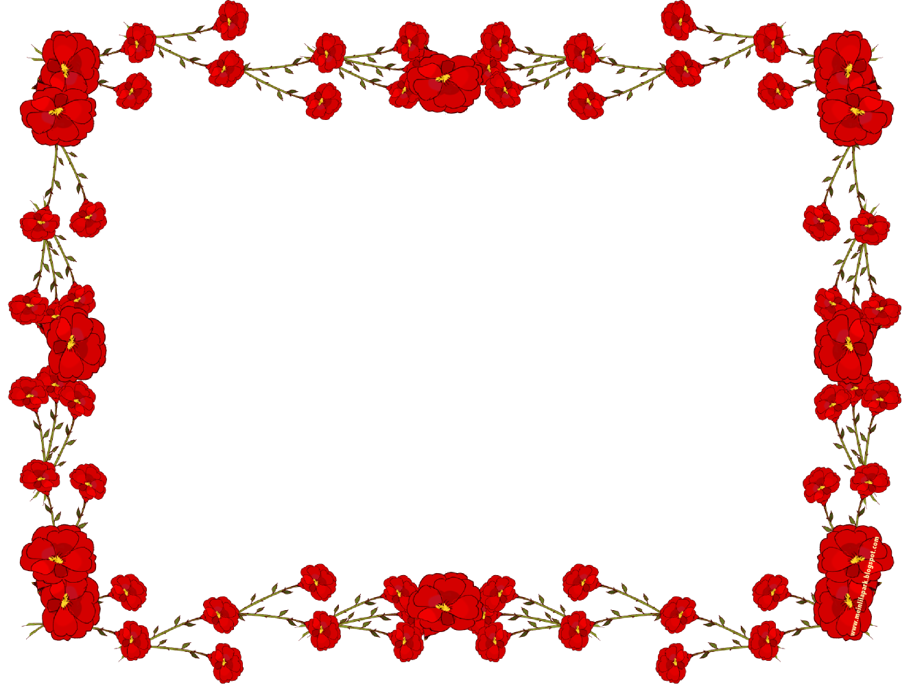 free digital faux vintage flower frame – Blumenrahmen – freebies ...